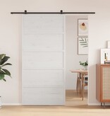 VidaXL Schuifdeur 100x208 cm massief grenenhout wit