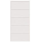 VidaXL Schuifdeur 100x208 cm massief grenenhout wit