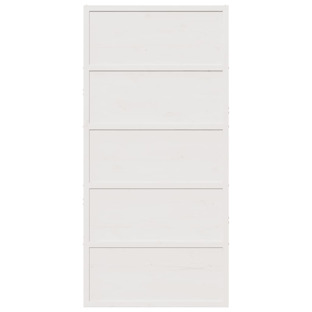 VidaXL Schuifdeur 100x208 cm massief grenenhout wit