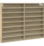 VidaXL Vitrinekast 100x8,5x75 cm bewerkt hout sonoma eikenkleurig