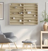 VidaXL Vitrinekast 100x8,5x75 cm bewerkt hout sonoma eikenkleurig