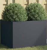 VidaXL Plantenbak 62x47x46 cm staal antracietkleurig