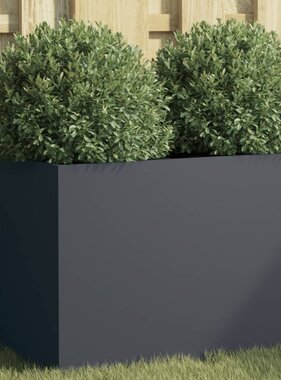 VidaXL Plantenbak 62x47x46 cm staal antracietkleurig