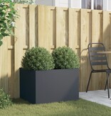 VidaXL Plantenbak 62x47x46 cm staal antracietkleurig