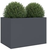VidaXL Plantenbak 62x47x46 cm staal antracietkleurig