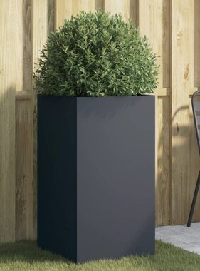 VidaXL Plantenbak 42x38x75 cm staal antracietkleurig