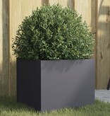 VidaXL Plantenbak 32x30x29 cm staal antracietkleurig