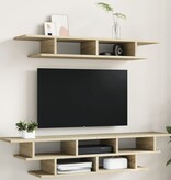VidaXL Tv-wandmeubelset bewerkt hout sonoma eikenkleurig