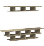 VidaXL Tv-wandmeubelset bewerkt hout sonoma eikenkleurig