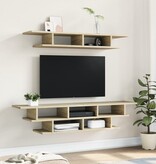 VidaXL Tv-wandmeubelset bewerkt hout sonoma eikenkleurig