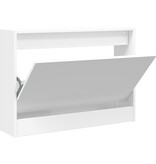 VidaXL Schoenenkast 80x21x57 cm bewerkt hout wit