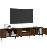 VidaXL Tv-meubel met lade 200x25x44 cm bewerkt hout bruin eikenkleur
