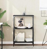 VidaXL Boekenkast 3-laags 59x35x90,5 cm bewerkt hout zwart