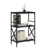 VidaXL Boekenkast 3-laags 59x35x90,5 cm bewerkt hout zwart