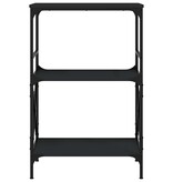 VidaXL Boekenkast 3-laags 59x35x90,5 cm bewerkt hout zwart