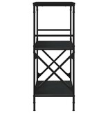 VidaXL Boekenkast 3-laags 59x35x90,5 cm bewerkt hout zwart