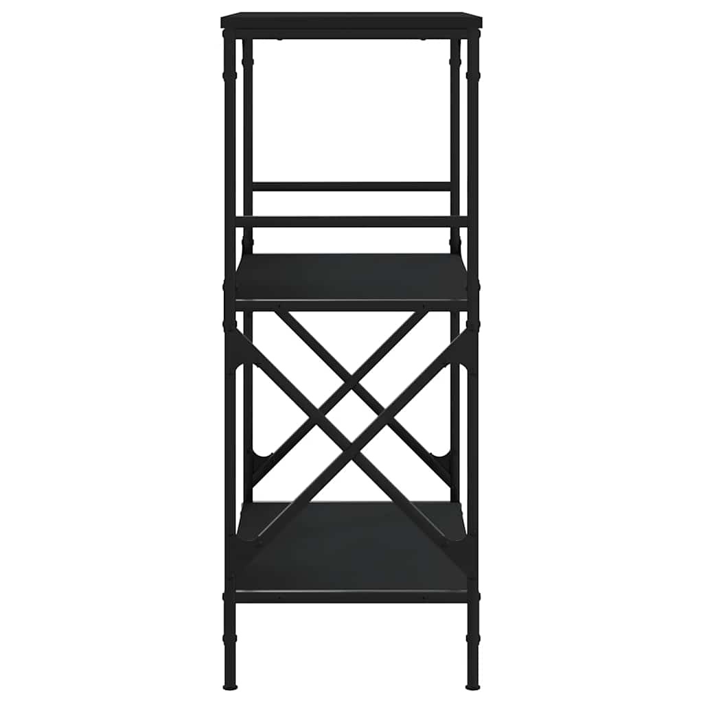 VidaXL Boekenkast 3-laags 59x35x90,5 cm bewerkt hout zwart