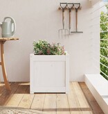 VidaXL Plantenbak 40x40x40 cm massief grenenhout wit
