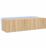 VidaXL Tv-wandmeubelen met LED 2 st 60x35x31 cm sonoma eikenkleurig