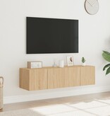 VidaXL Tv-wandmeubelen met LED 2 st 60x35x31 cm sonoma eikenkleurig