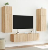 VidaXL Tv-wandmeubelen met LED 2 st 60x35x31 cm sonoma eikenkleurig