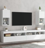VidaXL Tv-meubelen 2 st met LED-verlichting 30,5x30x60 cm wit