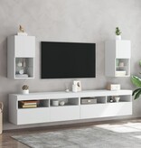 VidaXL Tv-meubel met LED-verlichting 30,5x30x60 cm wit