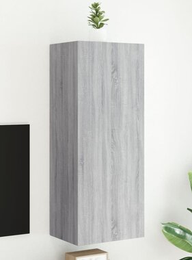 VidaXL Tv-wandmeubel 40,5x30x102 cm bewerkt hout grijs sonoma