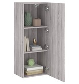 VidaXL Tv-wandmeubel 40,5x30x102 cm bewerkt hout grijs sonoma