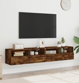 VidaXL Tv-wandmeubels 2 st 80x30x30 cm bewerkt hout gerookt eikenkleur