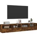 VidaXL Tv-wandmeubels 2 st 80x30x30 cm bewerkt hout gerookt eikenkleur