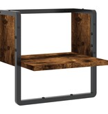 VidaXL Wandschap met stang 30x25x30 cm gerookt eikenkleurig