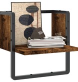 VidaXL Wandschap met stang 30x25x30 cm gerookt eikenkleurig