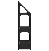 VidaXL Wandrek 3-laags 80x21x78,5 cm bewerkt hout zwart