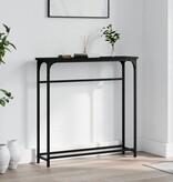 VidaXL Wandtafel 75x19,5x75 cm bewerkt hout zwart