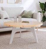 VidaXL Tafelblad rond Ø90x3 cm massief grenenhout