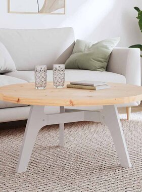 VidaXL Tafelblad rond Ø90x3 cm massief grenenhout