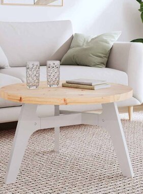 VidaXL Tafelblad rond Ø70x3 cm massief grenenhout