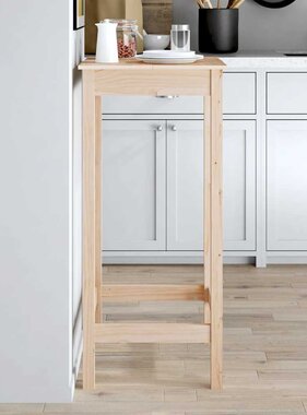 VidaXL Bartafel 50x50x110 cm massief grenenhout