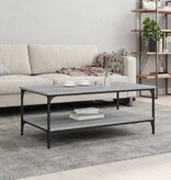 VidaXL Salontafel 100x55x40 cm bewerkt hout grijs sonoma eikenkleurig