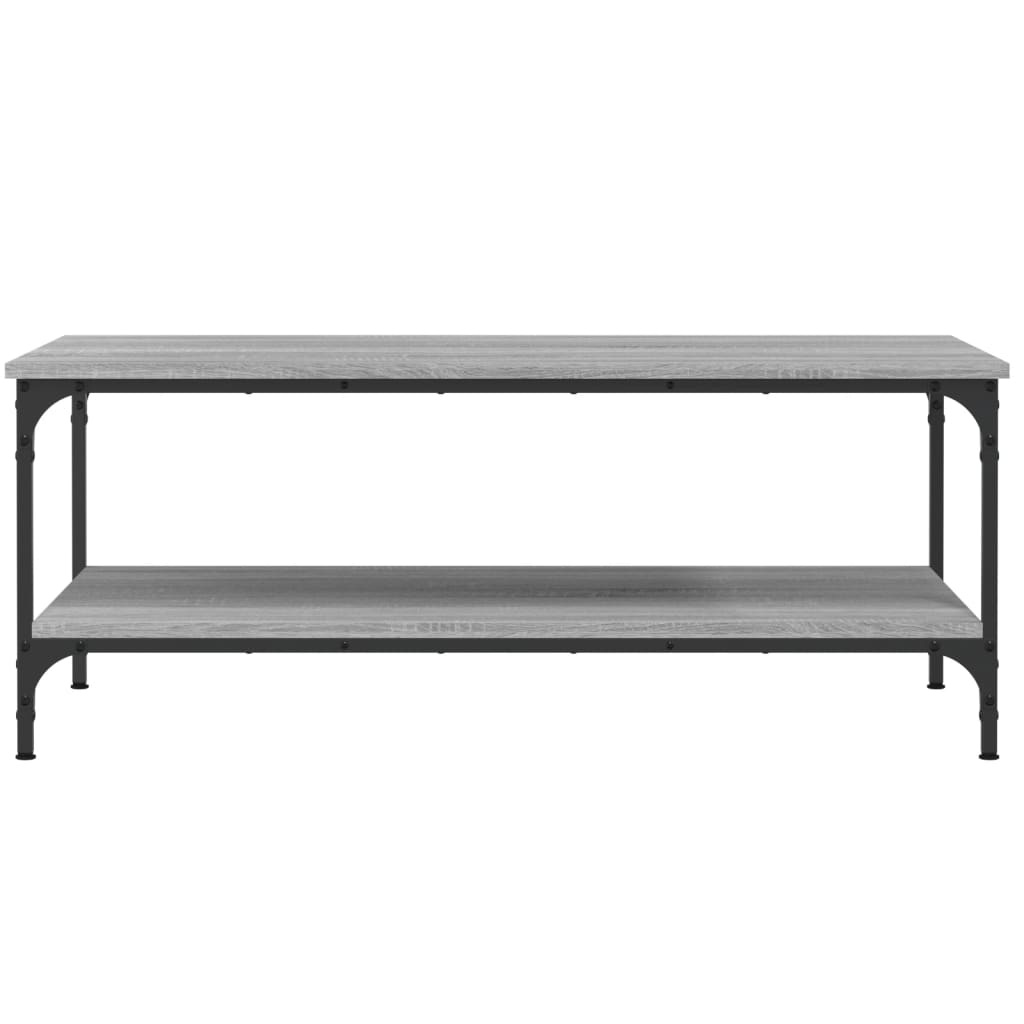VidaXL Salontafel 100x55x40 cm bewerkt hout grijs sonoma eikenkleurig