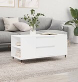 VidaXL Salontafel 102x44,5x50 cm bewerkt hout wit