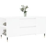 VidaXL Salontafel 102x44,5x50 cm bewerkt hout wit