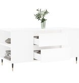 VidaXL Salontafel 102x44,5x50 cm bewerkt hout wit