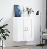 VidaXL Wandkast 69,5x34x90 cm bewerkt hout wit