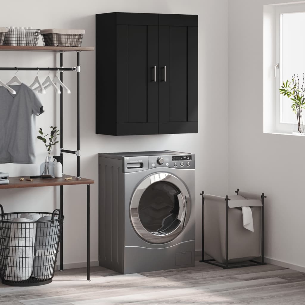 VidaXL Wandkast 69,5x34x90 cm bewerkt hout zwart