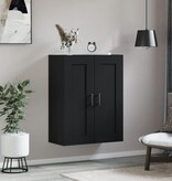 VidaXL Wandkast 69,5x34x90 cm bewerkt hout zwart