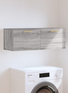 VidaXL Wandkast 100x36,5x35 cm bewerkt hout grijs sonoma eikenkleurig