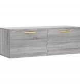 VidaXL Wandkast 100x36,5x35 cm bewerkt hout grijs sonoma eikenkleurig