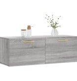 VidaXL Wandkast 100x36,5x35 cm bewerkt hout grijs sonoma eikenkleurig